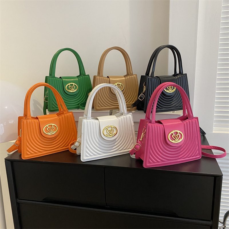 Vintage PU Leather Square Crossbody Bag