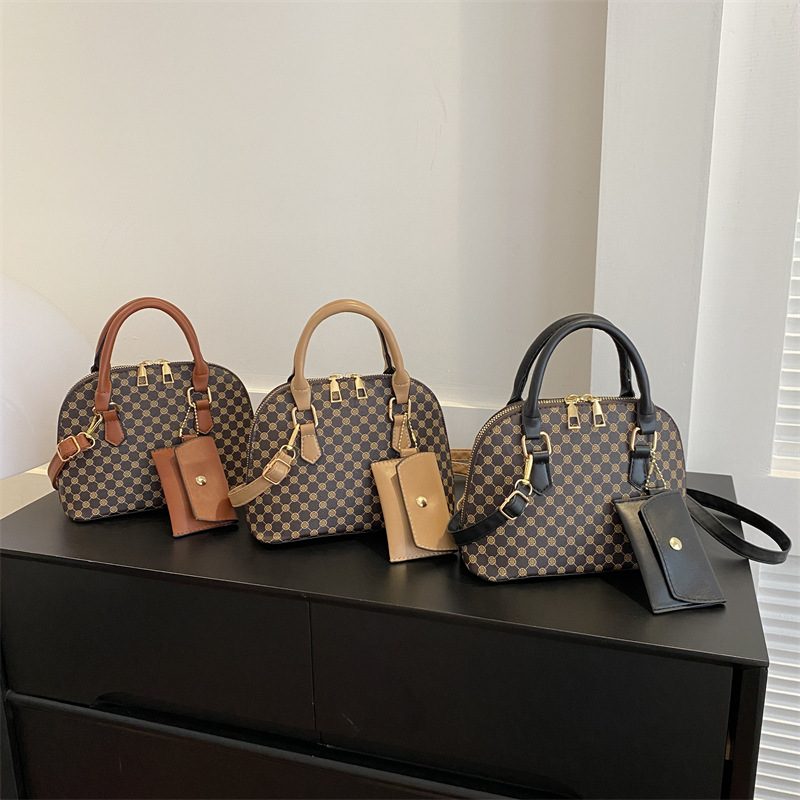 Shell Color Block Printed Crossbody Bag
