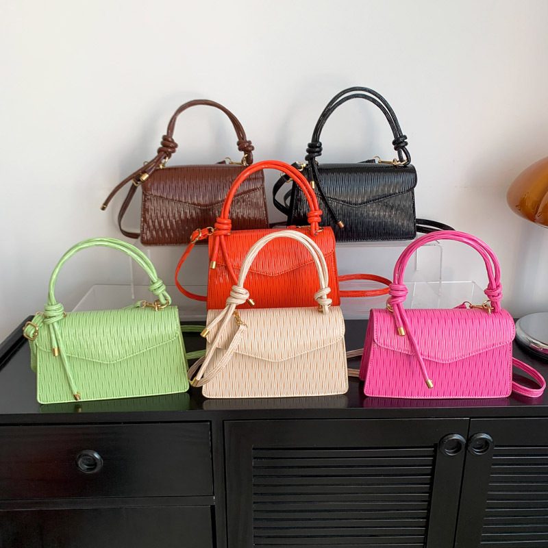 Minimalist Solid Color Square Crossbody Bag