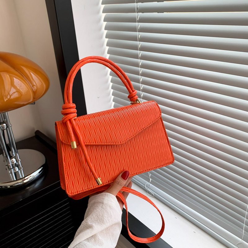 Minimalist Solid Color Square Crossbody Bag view 2