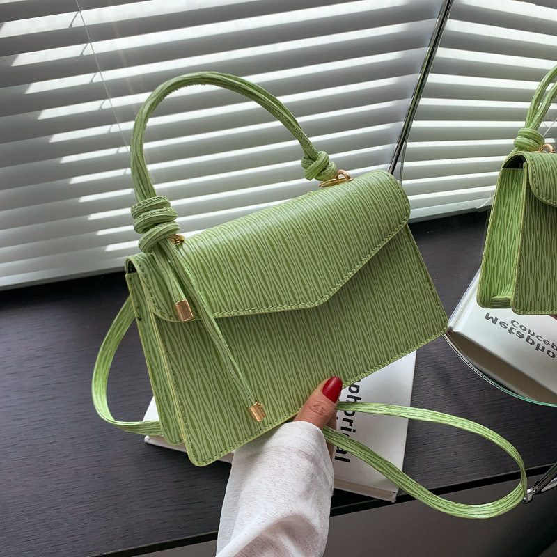 Minimalist Solid Color Square Crossbody Bag view 3