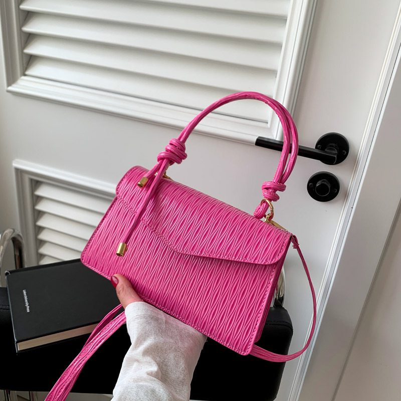 Minimalist Solid Color Square Crossbody Bag view 4