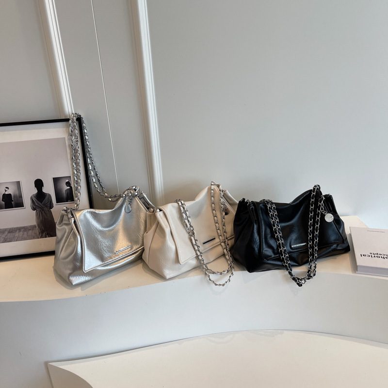 Large Chain Crossbody Tote Bag