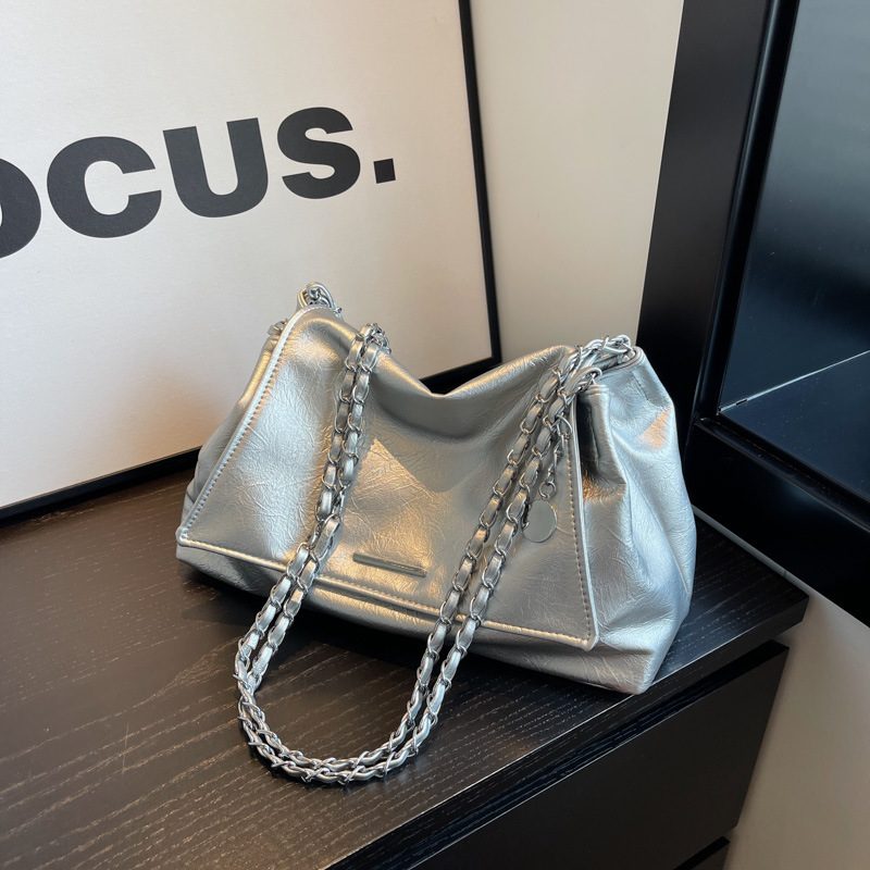 Large Chain Crossbody Tote Bag view 2