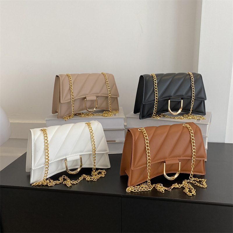 Chain Hourglass Square Crossbody Bag