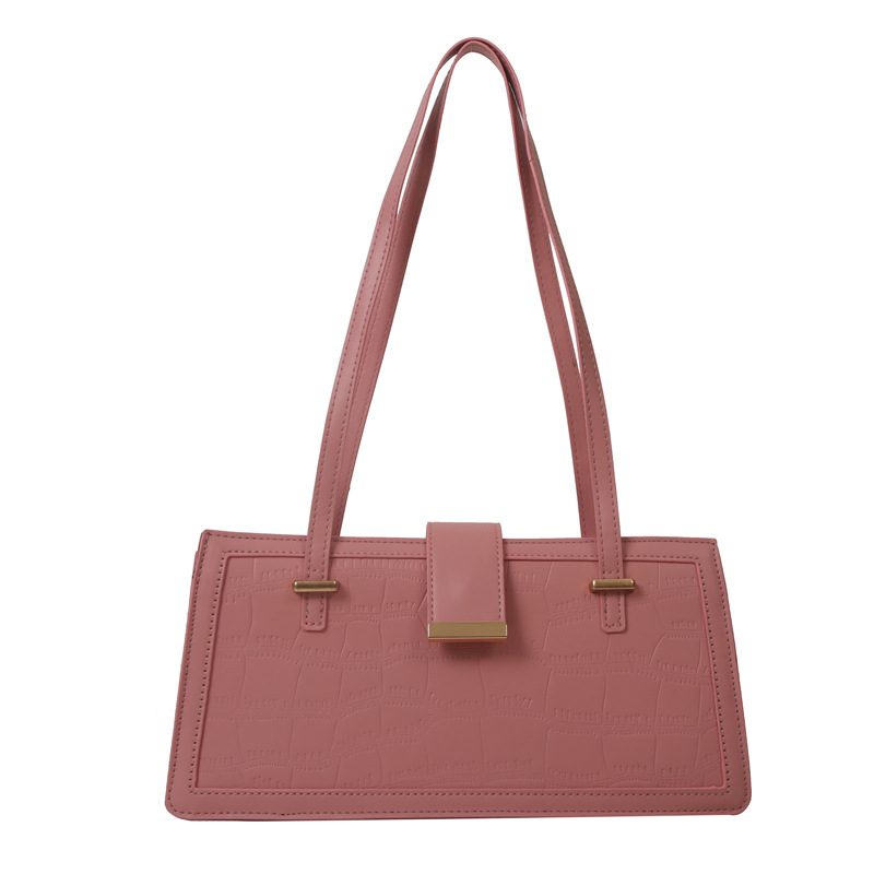 Stone Textured Square Shoulder Top-Handle Bag view 6