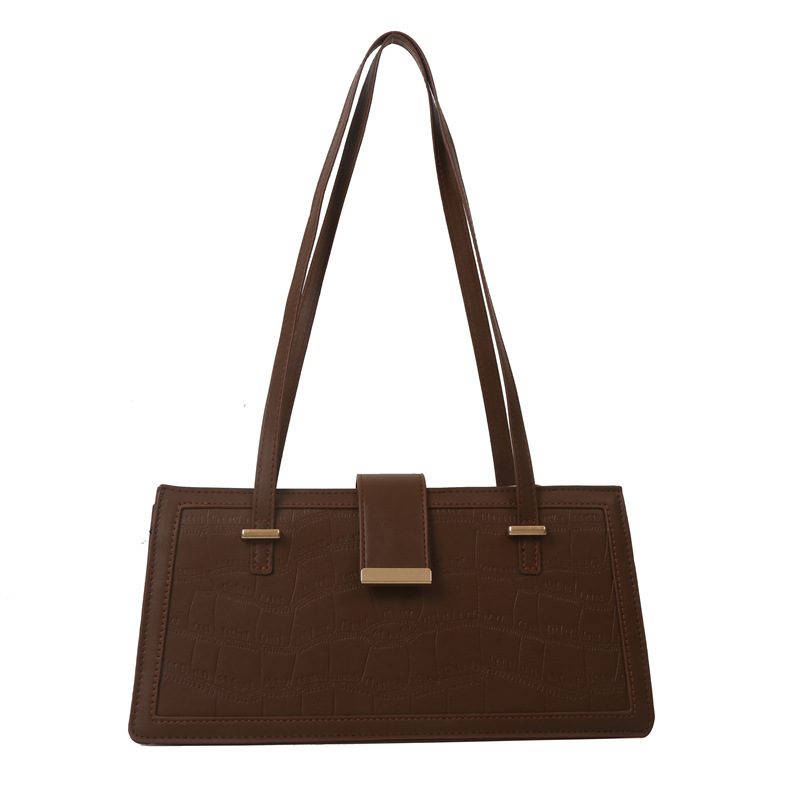 Stone Textured Square Shoulder Top-Handle Bag view 7