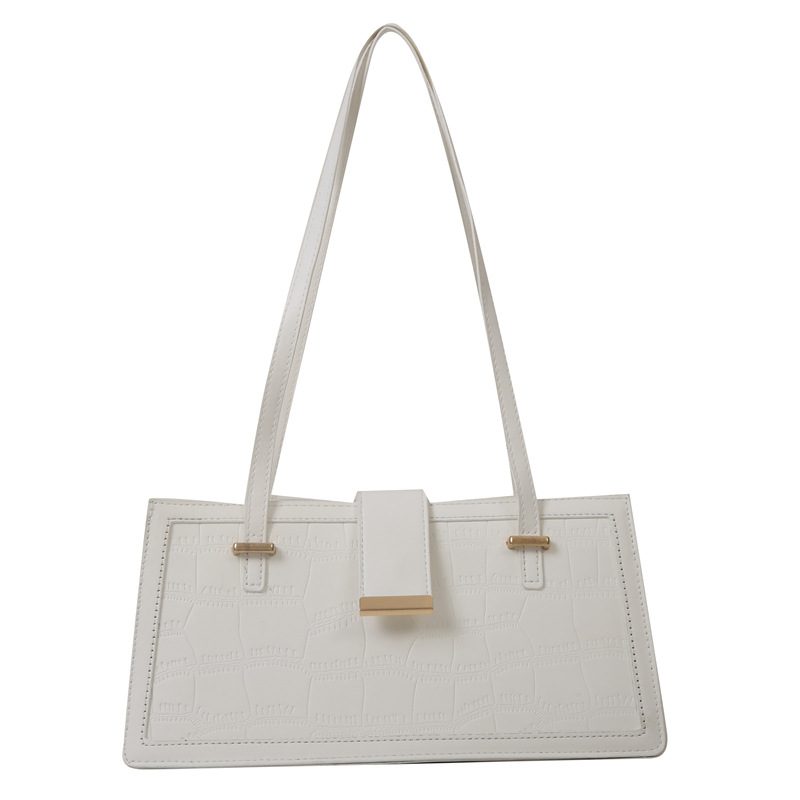 Stone Textured Square Shoulder Top-Handle Bag view 9