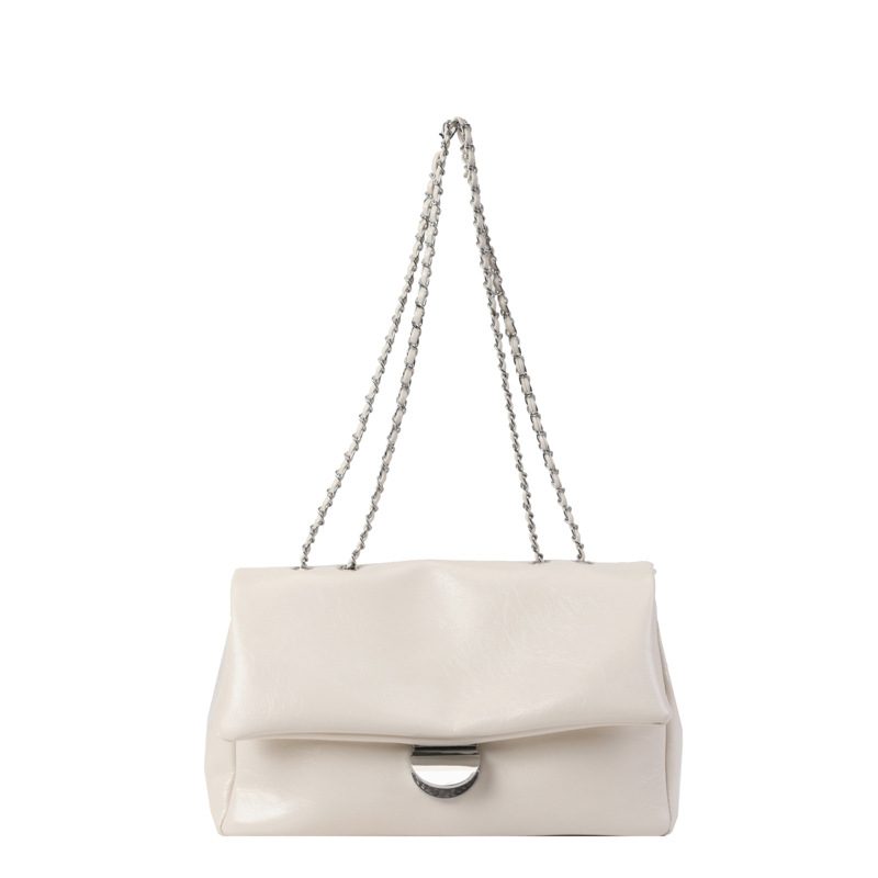 Glossy Waxed Leather Minimalist Crossbody Bag view 7