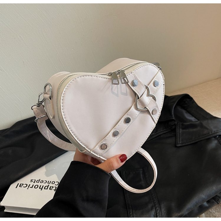 Heart Stitched Solid Crossbody Bag view 3