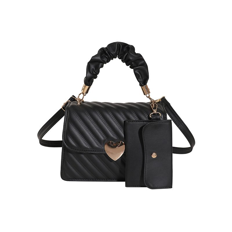 Embroidered Stitched Square Crossbody Bag view 5