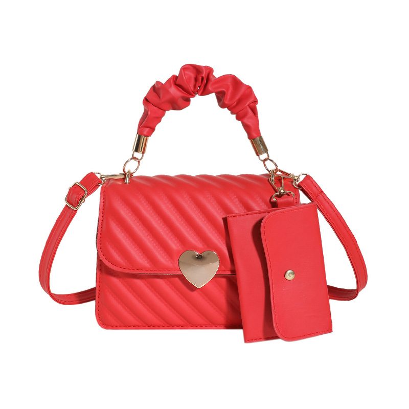 Embroidered Stitched Square Crossbody Bag view 7