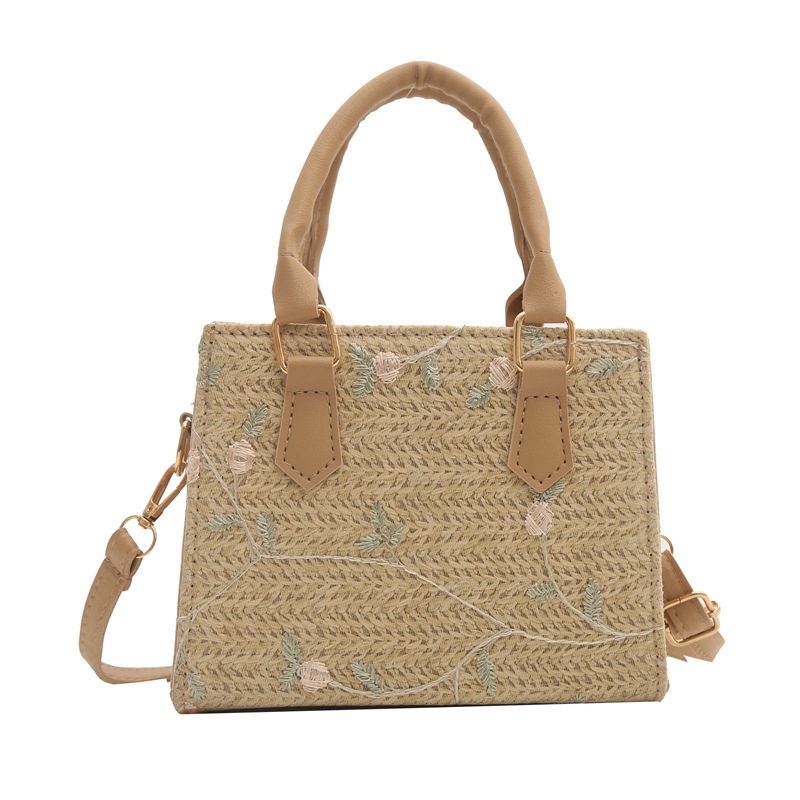 Woven Straw Beach Tote Crossbody Bag view 7