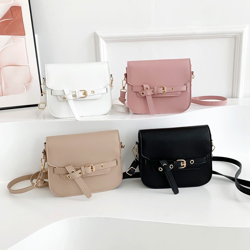 Belt Buckle Saddle Crossbody Bag
