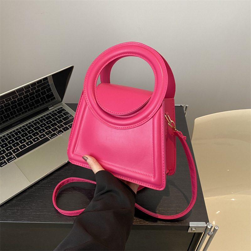 Minimalist Solid Top-Handle Crossbody Bag view 3