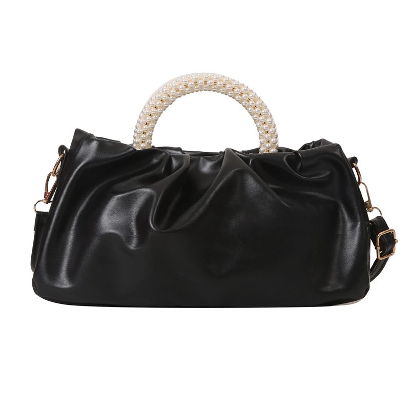 Pearl Chain Cloud Pleated Shoulder Bag view 10