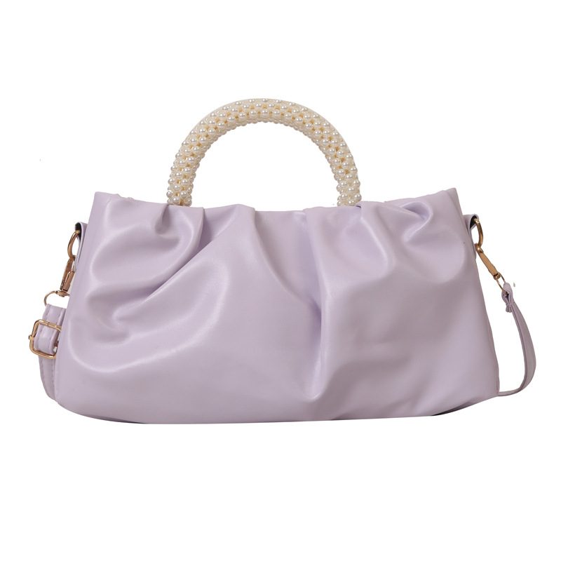 Pearl Chain Cloud Pleated Shoulder Bag view 8