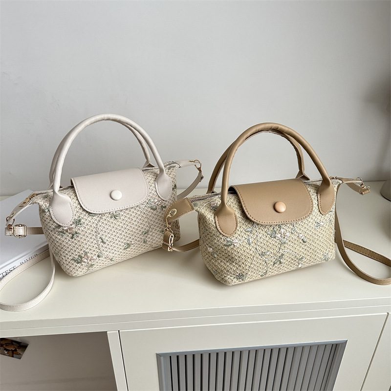 Woven Floral Small Square Crossbody Bag view 2