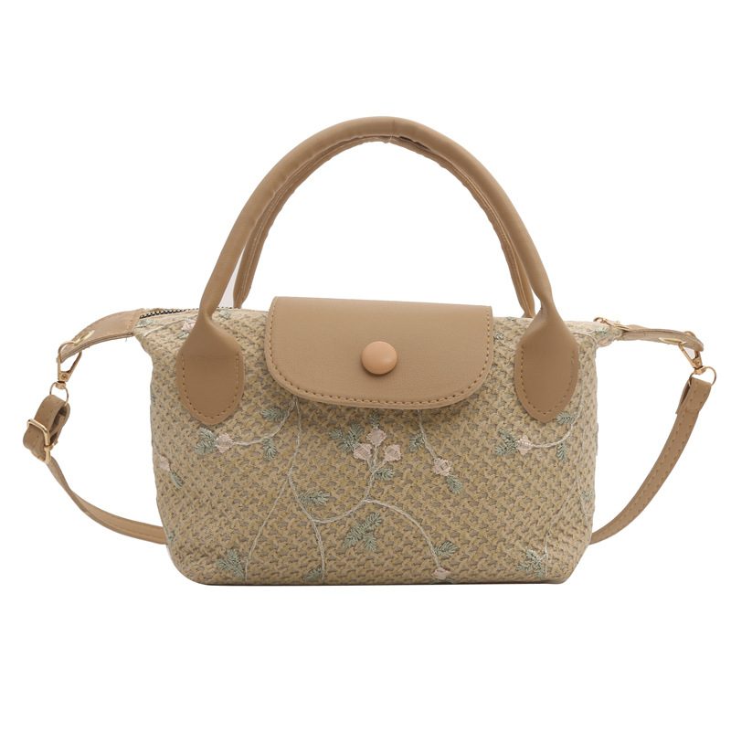 Woven Floral Small Square Crossbody Bag view 5