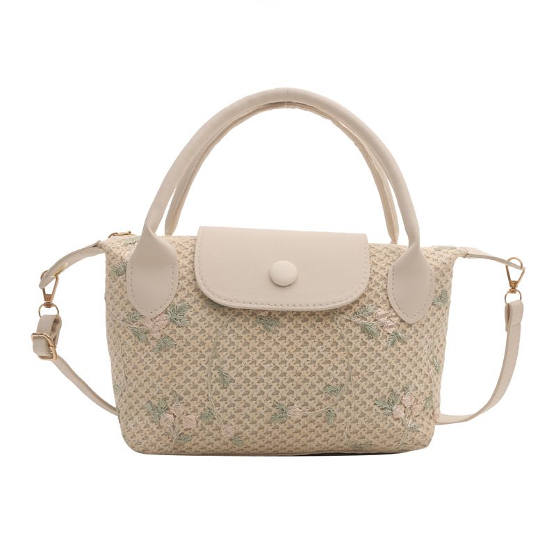 Woven Floral Small Square Crossbody Bag view 6