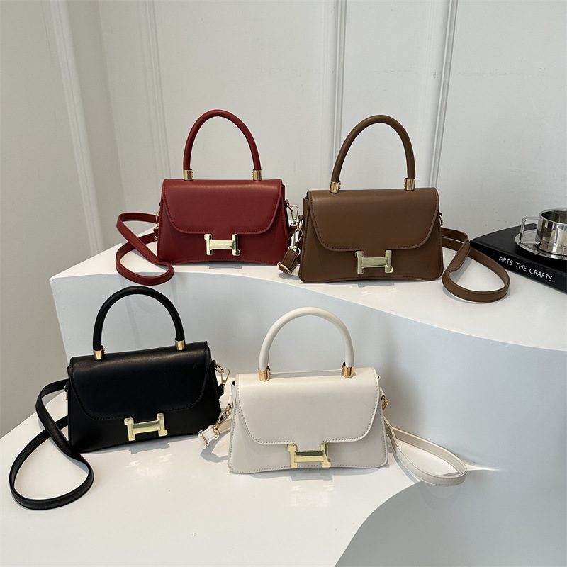 Chain Top-Handle Small Square Crossbody Bag