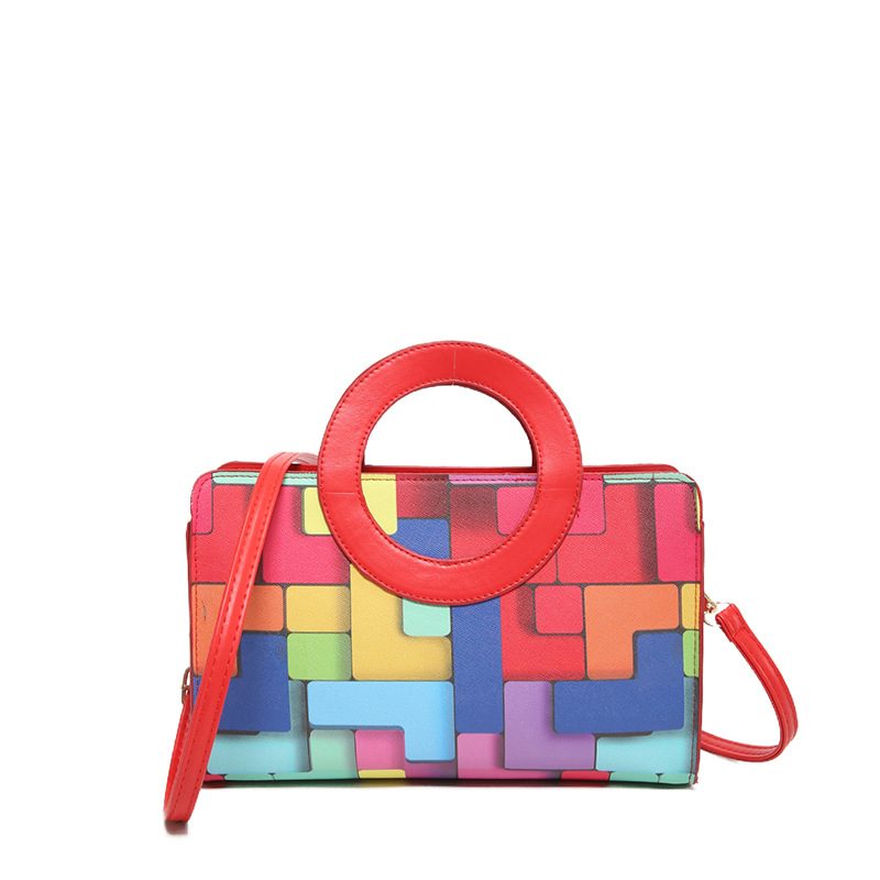 Plaid Color Block Small Square Shoulder Bag view 8