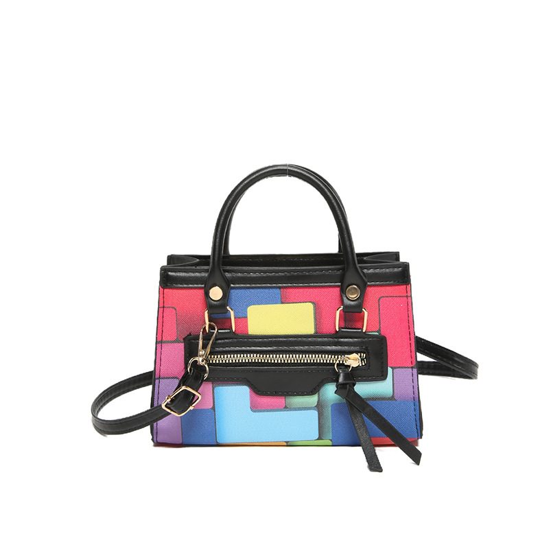 Tas Selempang Kotak Kecil Geometris Blok Warna view 5