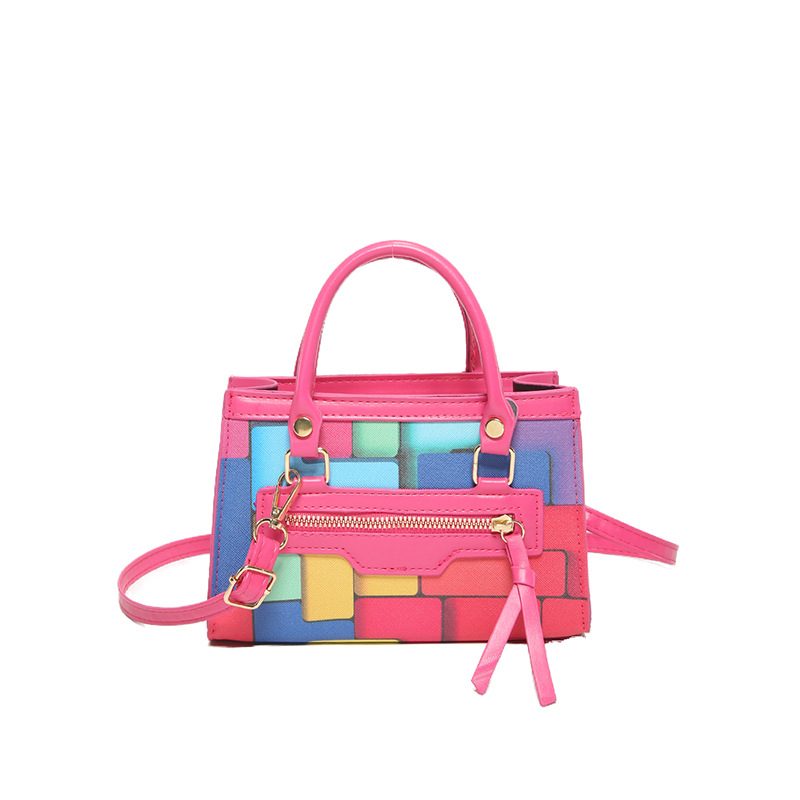 Tas Selempang Kotak Kecil Geometris Blok Warna view 7