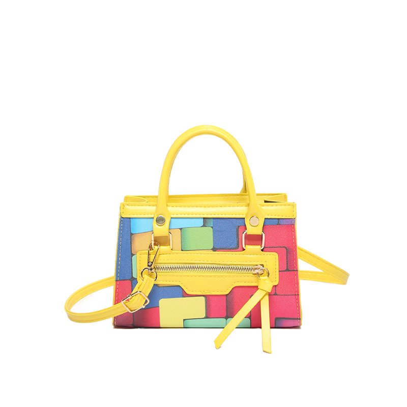 Tas Selempang Kotak Kecil Geometris Blok Warna view 9