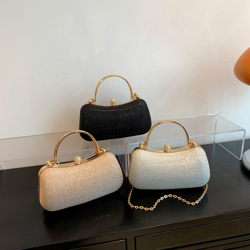 Chain Top-Handle Crossbody Mini Square Bag
