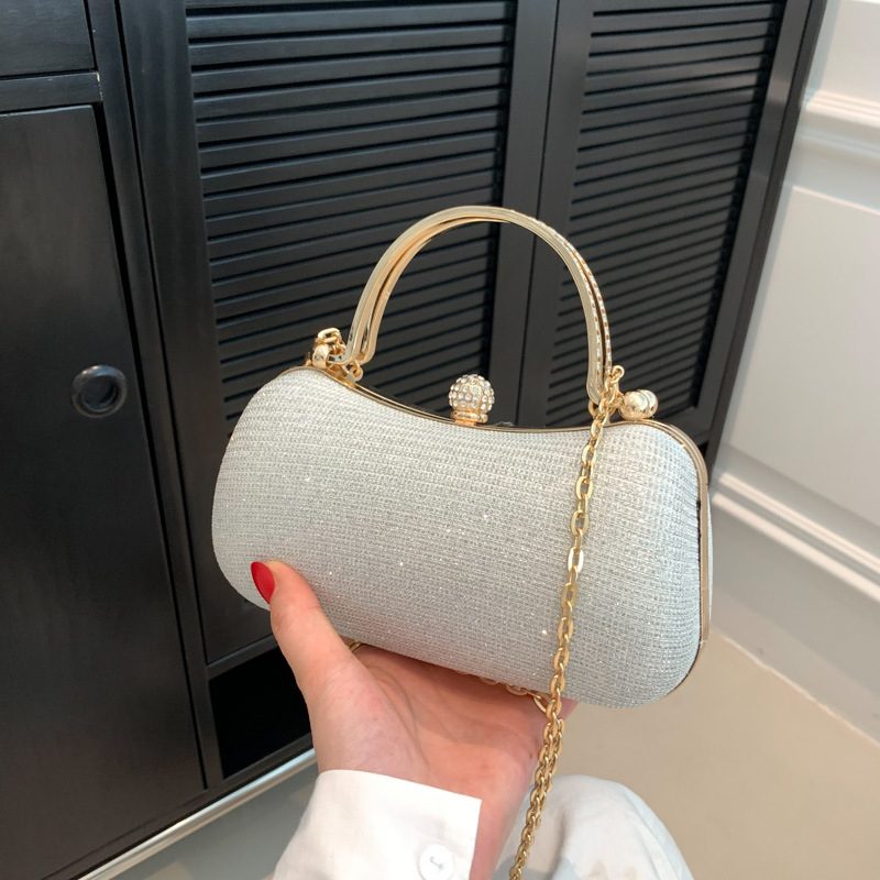 Chain Top-Handle Crossbody Mini Square Bag view 3