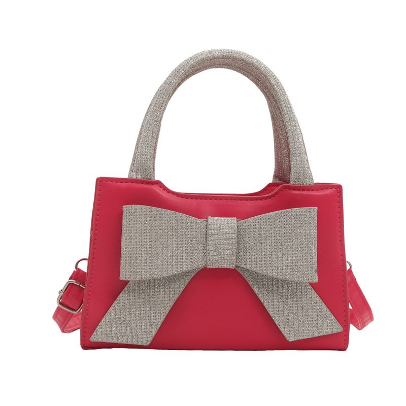 Tas Mini Kotak Pegangan Atas dengan Hiasan Pita Rhinestone view 6