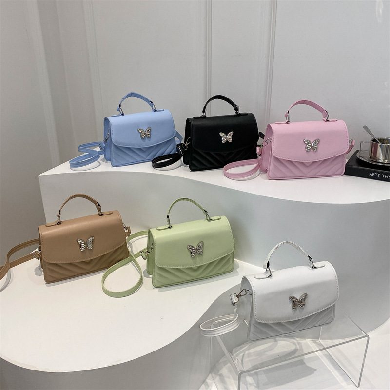 Solid Color Crossbody Mini Square Bag