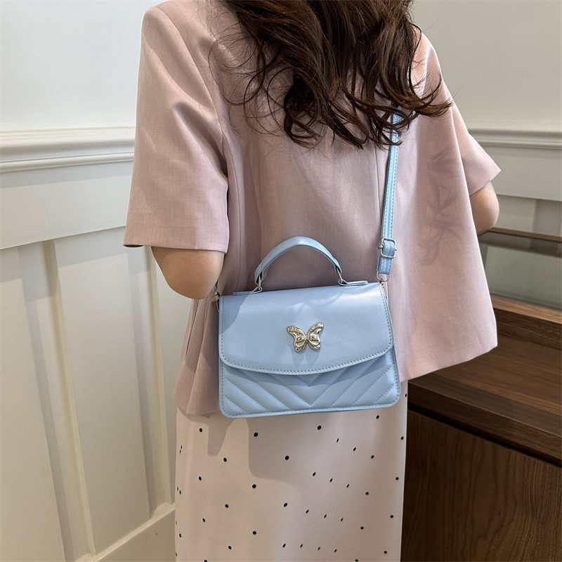 Solid Color Crossbody Mini Square Bag view 3