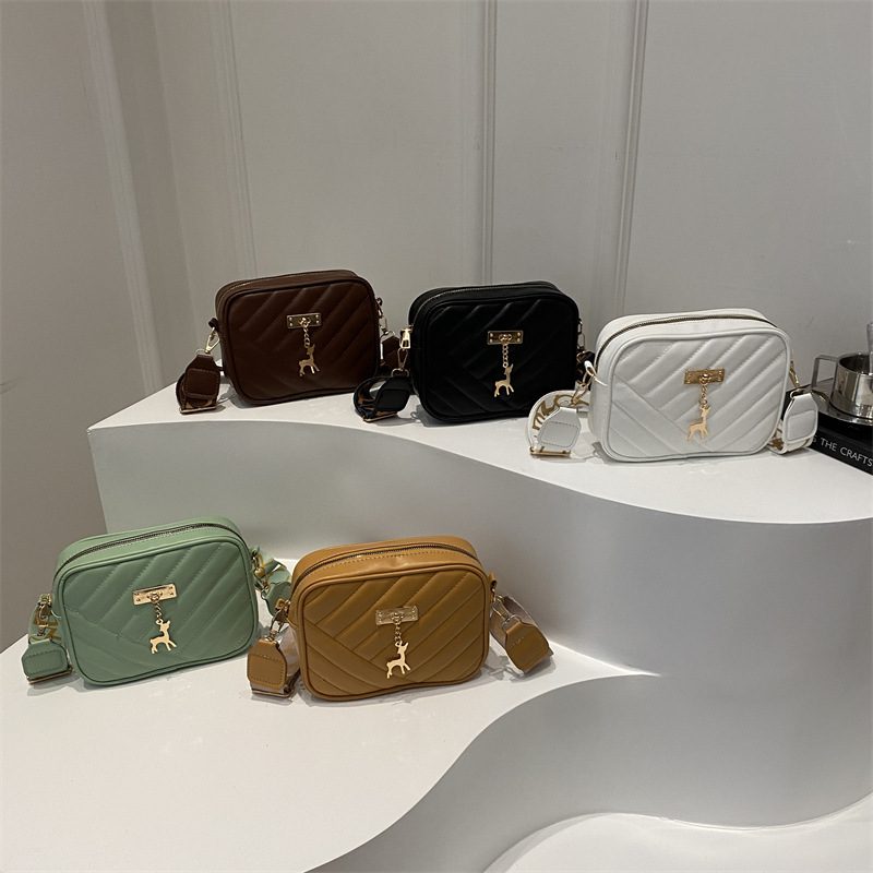 Wide Strap Crossbody Mini Square Bag