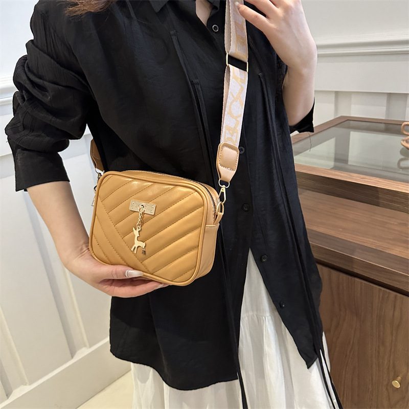 Wide Strap Crossbody Mini Square Bag view 2