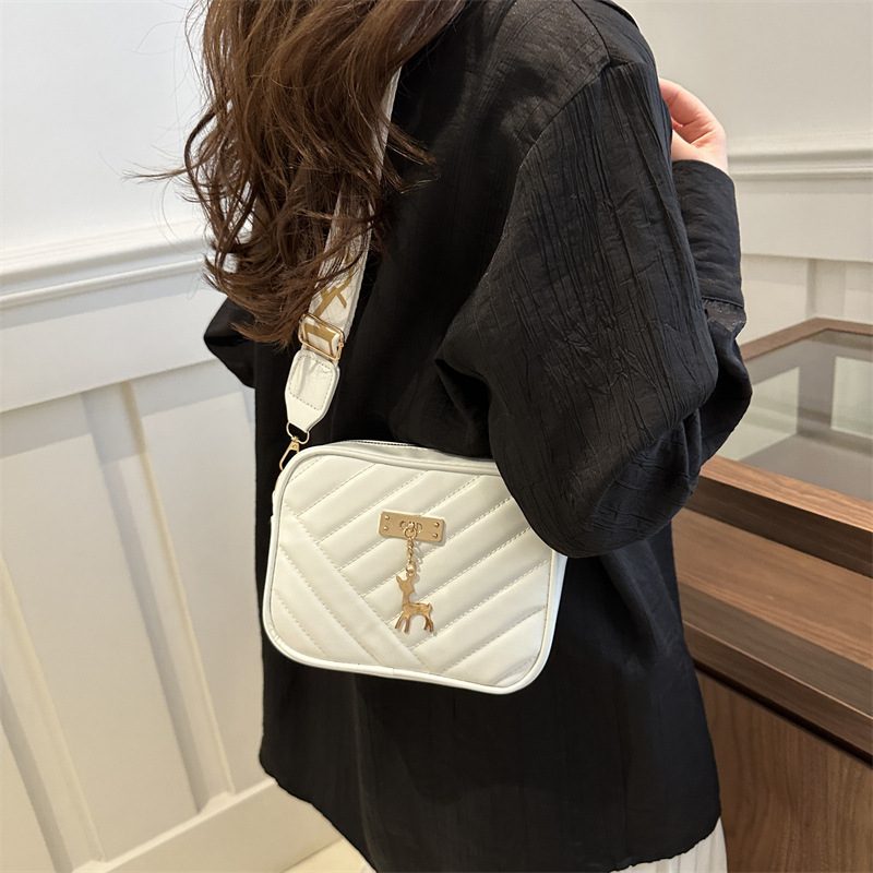 Wide Strap Crossbody Mini Square Bag view 3