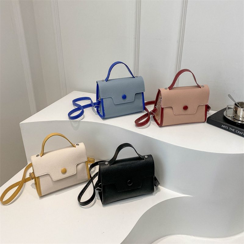 Spliced Crossbody Mini Square Bag