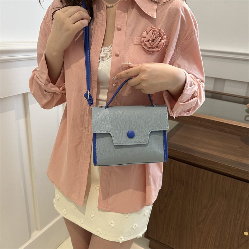 Spliced Crossbody Mini Square Bag view 3