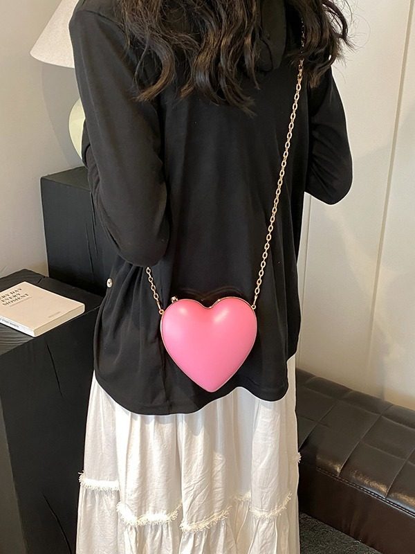 Heart Shaped Chain Crossbody Bag view 2