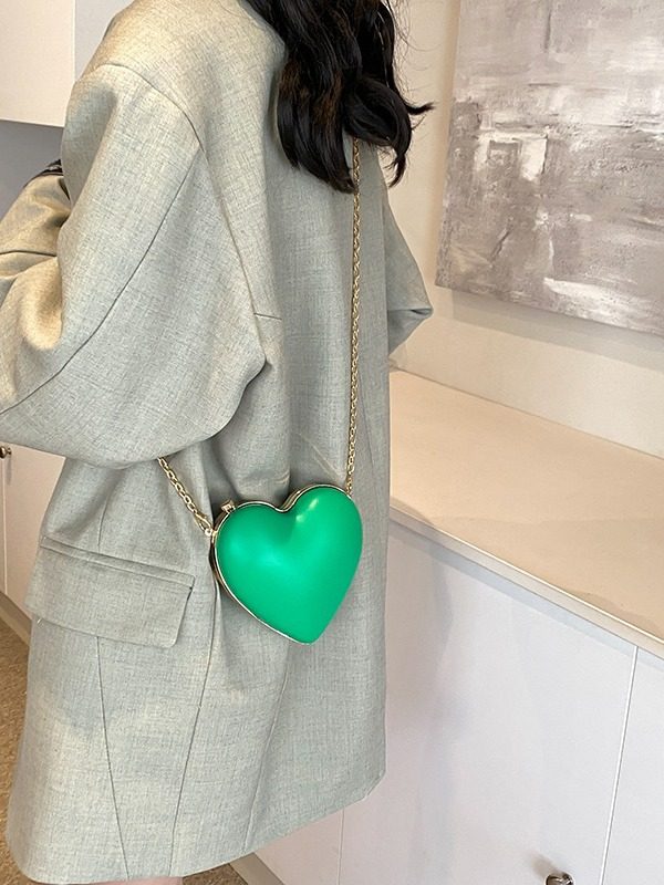 Heart Shaped Chain Crossbody Bag view 4