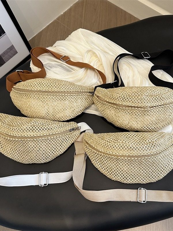 Woven Mini Waist Crossbody Chest Bag