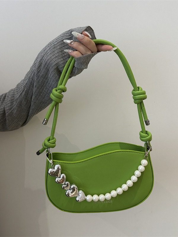 Pearl Chain Top-Handle Crossbody Bag view 4