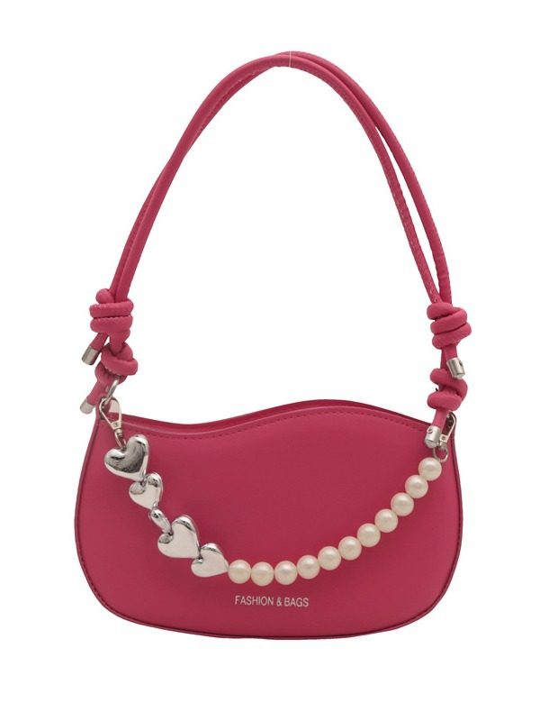 Pearl Chain Top-Handle Crossbody Bag view 5