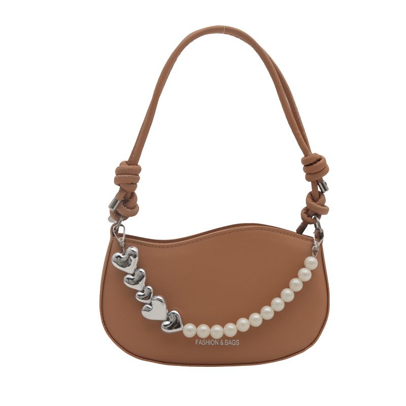 Pearl Chain Top-Handle Crossbody Bag view 6