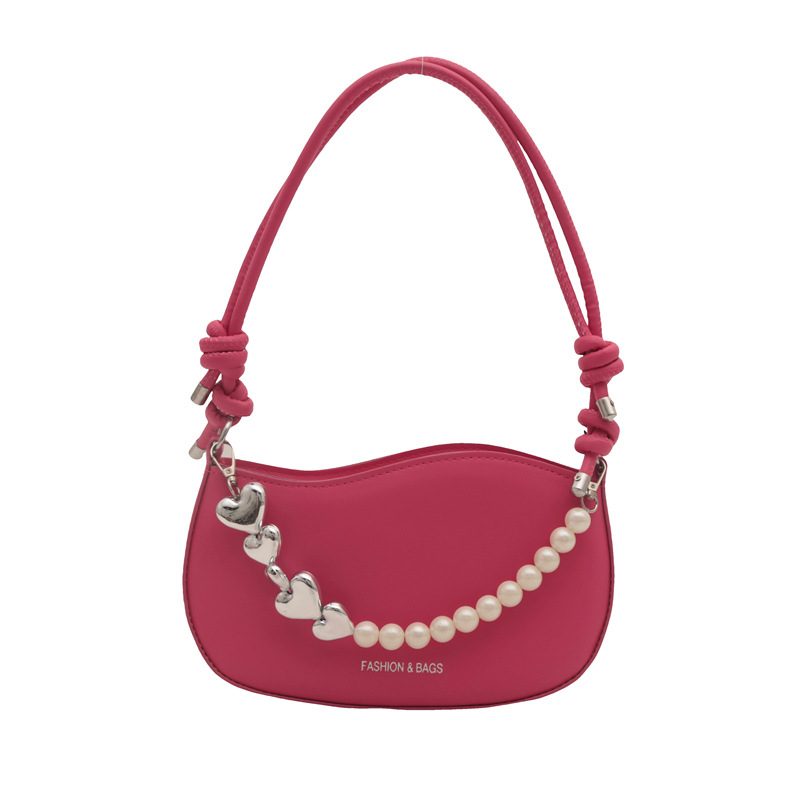 Pearl Chain Top-Handle Crossbody Bag view 7