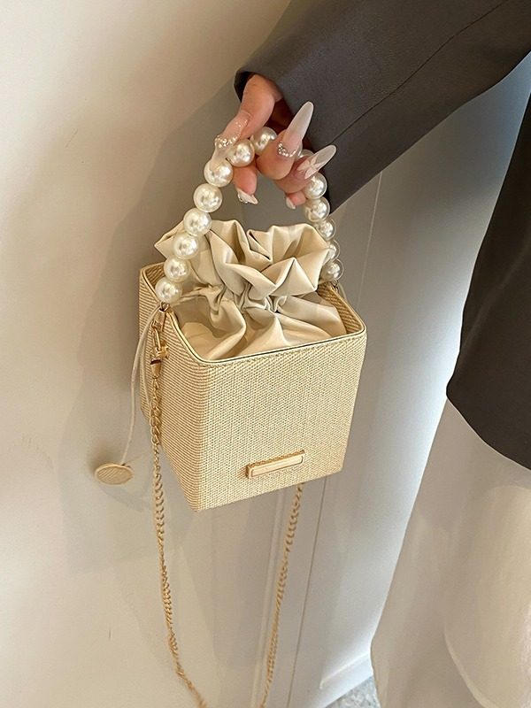 Pearl Chain Crossbody Shoulder Bag view 4