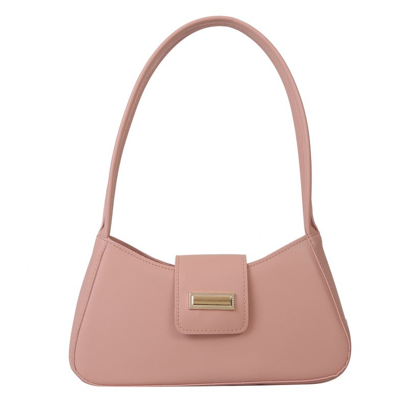 French Style Solid Color Baguette Shoulder Bag view 10