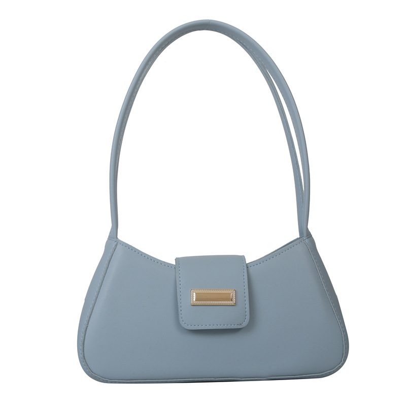 French Style Solid Color Baguette Shoulder Bag view 11