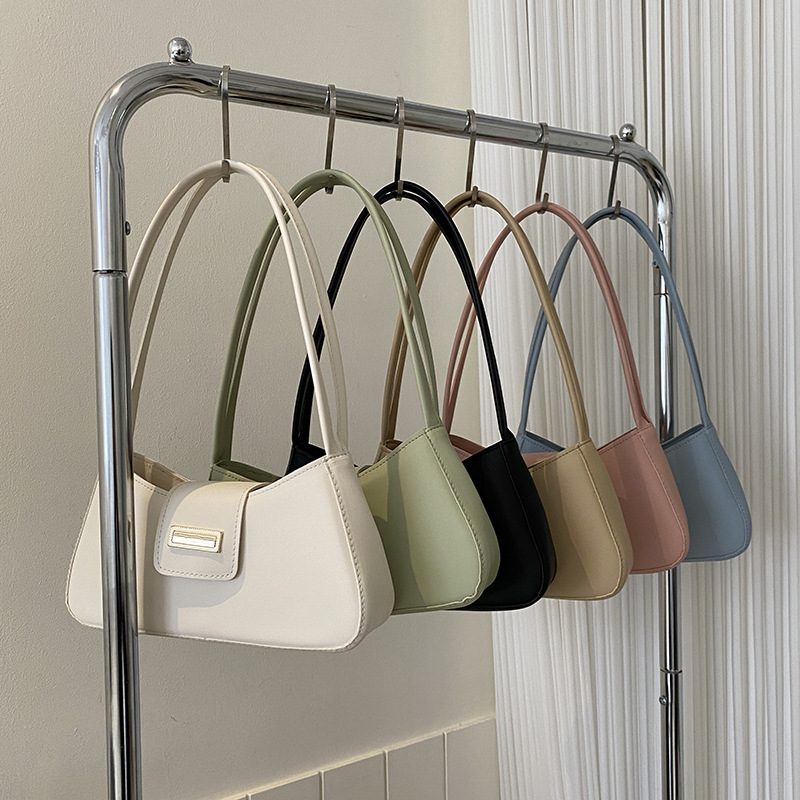French Style Solid Color Baguette Shoulder Bag view 4